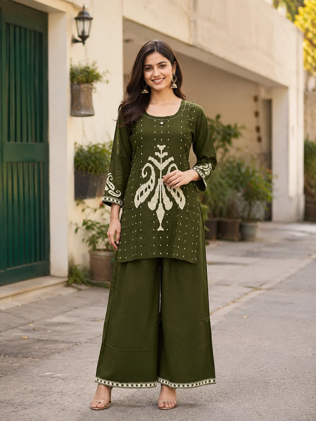 Muslin Silk Digital Print Set — front